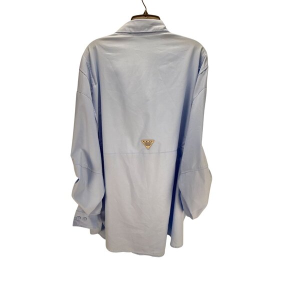 Columbia PFG Light Blue Shirt XXL Vented Button Up Pockets Fishing Outdoor - Picture 8 of 10